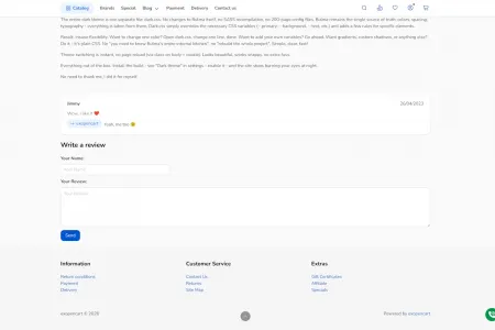 Blog comment with admin reply