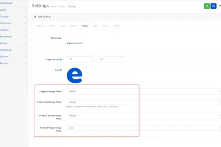 Set cache image mode in settings