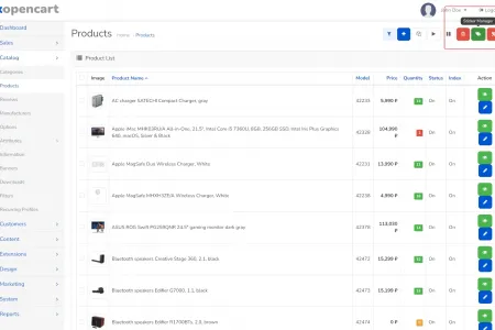 Click the button to trigger bulk sticker manager