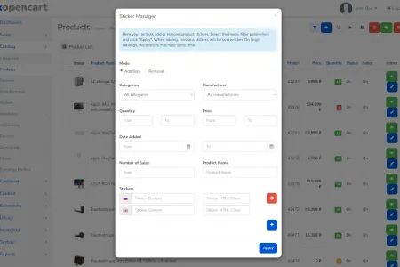 Bulk sticker manager itself