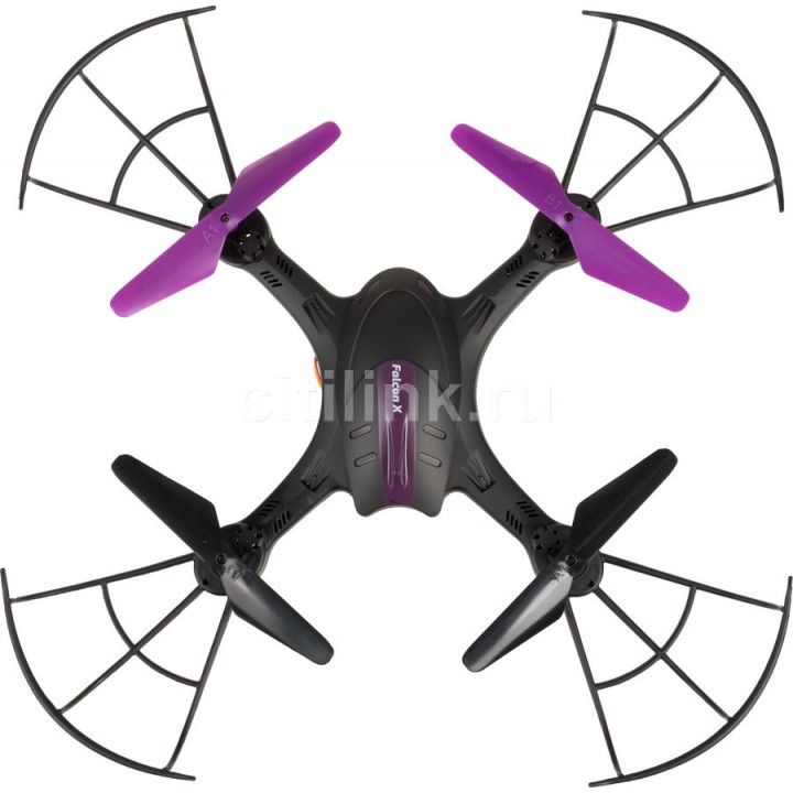 Квадрокоптер HIPER HQC-0003 Falcon X FPV с камерой,  черный