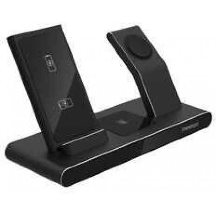 Беспроводное зарядное устройство Prestigio ReVolt A7 3 в 1,  черный