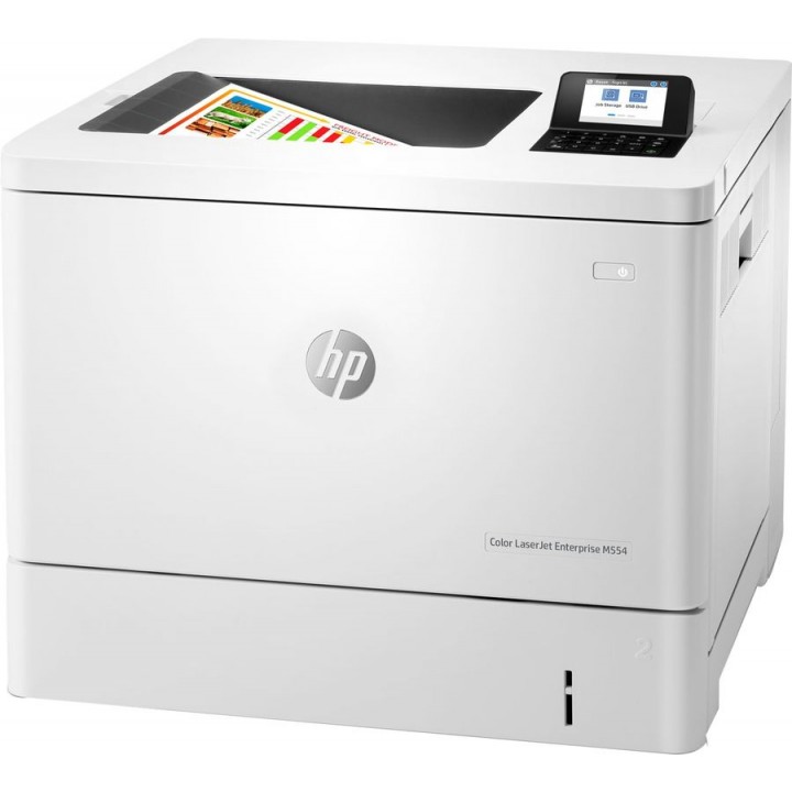 Принтер лазерный HP Color LaserJet Enterprise M554dn цветной, цвет белый