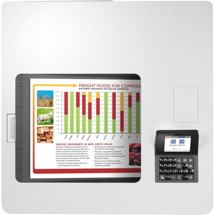 Принтер лазерный HP Color LaserJet Enterprise M554dn цветной, цвет белый