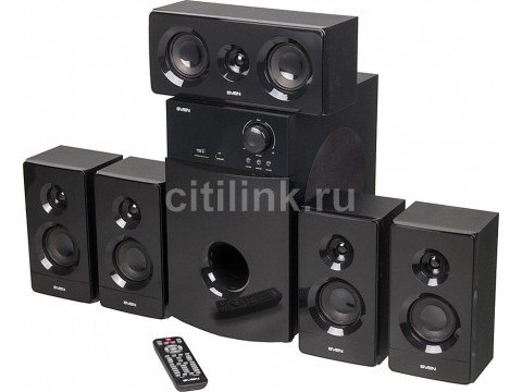 Колонки Sven HT-210,  5.1,  черный