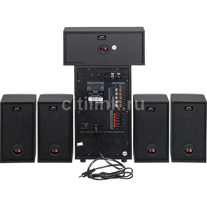 Колонки Sven HT-210,  5.1,  черный